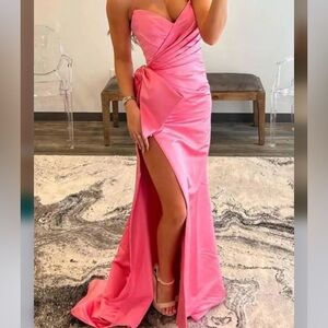 Sherri Hill red-orange gown for sale